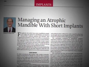 Managing an Atrophic Mandible With Short Implants