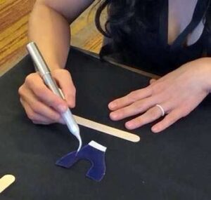 diode laser initiation with articulating paper