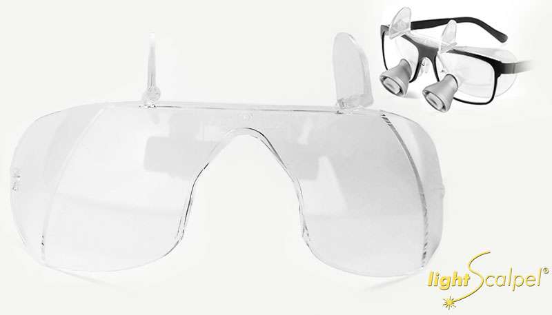 EASE-IN-SHIELDS laser eye protection for loupes